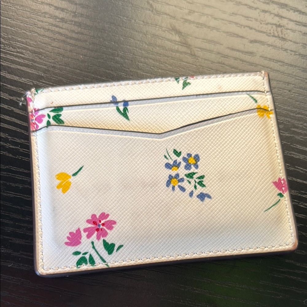 Kate Spade White Floral Card Holder - Picture 2 of 2